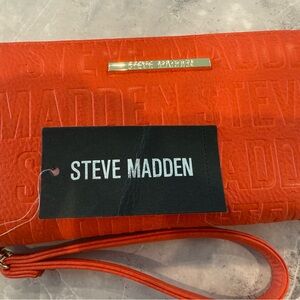 Steve Madden Red Embossed Clutch